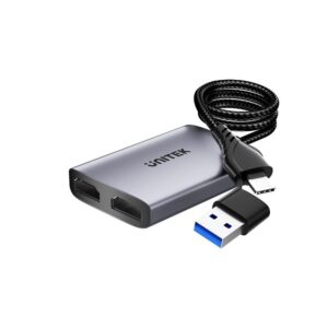 USB-A/USB-C | 2x HDMI adapteris - Unitek V1427A01 - Image 2
