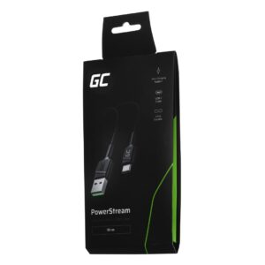 Green Cell KABGC25 USB kabelis 0,3 m USB A USB C Juoda - Image 2