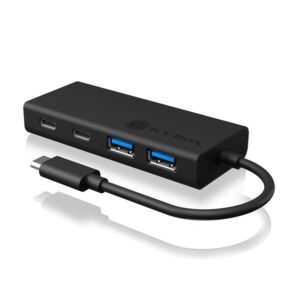 ICY BOX IB-HUB1426-CPD USB 3.2 Gen 1 (3.1 Gen 1) Type-C 5000 Mbit/ai Juoda - Image 2