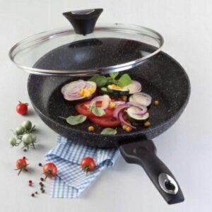 TIROSS MARMURINĖ KEPTUVĖ 28cm TS-1256P / SU DANGČIU