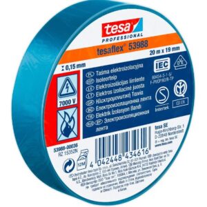TESA IZOLIACINĖ JUOSTA MĖLYNA 19mm x 20m 7000V