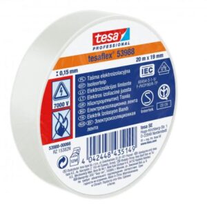 TESA IZOLIACINĖ JUOSTA BALTA 19mm x 20m 7000V