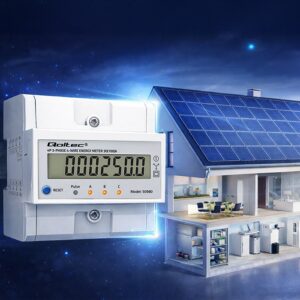 Qoltec 50980 Trifazis elektroninis skaitiklis su atstatymu | Energijos suvartojimo skaitiklis ant DIN bėgelio | 400 V | 100 A | LCD | LED | 4P - Image 3