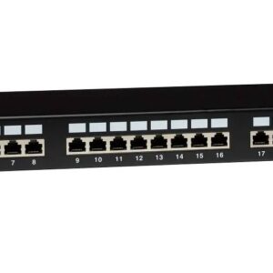 EMITERNET Panel 19" 24xRJ45 STP cat.6 (1U) with shelf EMS/PPFA674EKS248C6 - Image 1