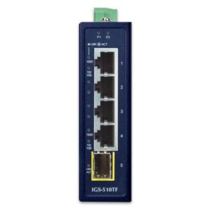 PLANET IGS-510TF tinklo komutatorius Ne-valdomas Gigabit Ethernet (10/100/1000) Mėlyna - Image 2