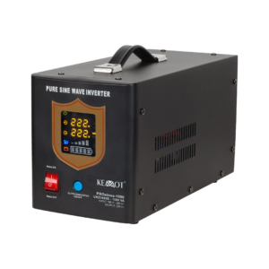 Uninterruptible power supply KEMOT PROsinus-1000 converter with pure sine wave and charging function 12V 230V 1000VA/700W - black color - Image 1