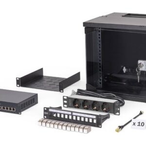 Digitus DN-49101-SET lentyna 6U Sieninis stovas Juoda - Image 1