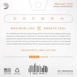 D'Addario XS Regular Light (10-46) - elektrinės gitaros stygos - Image 2