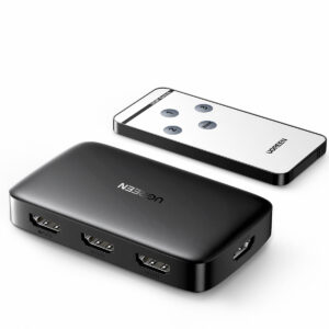 HDMI perjungėjas 4K@30Hz su valdymo pultu (3 įėjimai -> 1 išėjimai)