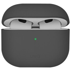 UNIQ Dėklas Lino AirPods 4 Silicone pelenų pilkumo spalvos