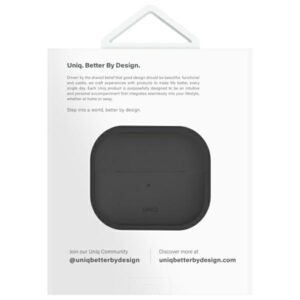 UNIQ Dėklas Lino AirPods 4 Silicone pelenų pilkumo spalvos - Image 7