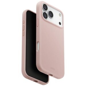 UNIQ Lino dėklas skirtas iPhone 17 Pro Max Magclick įkrovimui, rožinis