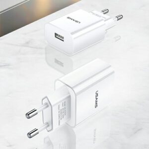 USAMS Wall Charger 1xUSB T18 2.1A (only head) white Fast Charging CC075TC01 - Image 8