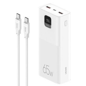 USAMS Powerbank PB68 30000mAh 65WQC3.0+PD Fast Charge + USB-C/USB-C cable 100W white ATXLOGTCT