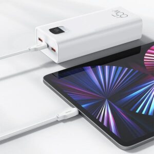USAMS Powerbank PB68 30000mAh 65WQC3.0+PD Fast Charge + USB-C/USB-C cable 100W white ATXLOGTCT - Image 5