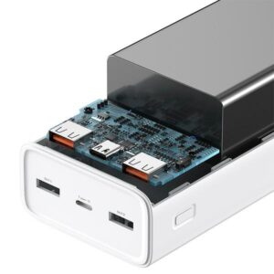 USAMS Powerbank PB68 30000mAh 65WQC3.0+PD Fast Charge + USB-C/USB-C cable 100W white ATXLOGTCT - Image 6