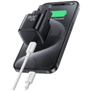 Wall Charger USAMS JO Series CC262 30W USB-C + 1m USB-C/Lightning Cable White - Image 6