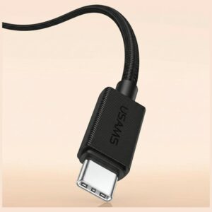 Cable USAMS U92 30W USB-C į Lightning 1.2m juodos spalvos - Image 3