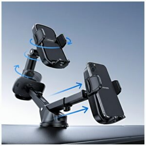 Car holder USAMS ZJ086 for windshield/dashboard juodos spalvos - Image 4