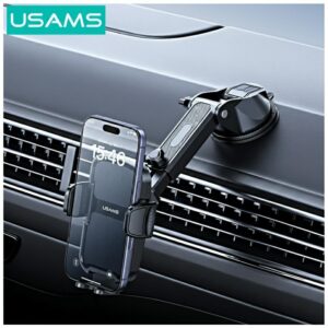 Car holder USAMS ZJ086 for windshield/dashboard juodos spalvos - Image 3