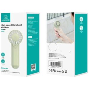 USAMS Mini ZB288 1200mAh Green Handheld Fan - Image 9