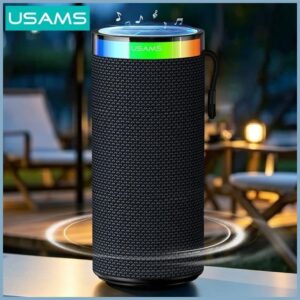 USAMS YX018 Portable Bluetooth 5.4 Wireless Speaker juodos spalvos - Image 2