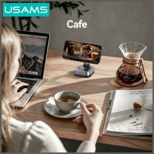 USAMS ZJ093 Universal Magnetic Phone Holder for Car, Home and Office juodos spalvos - Image 5