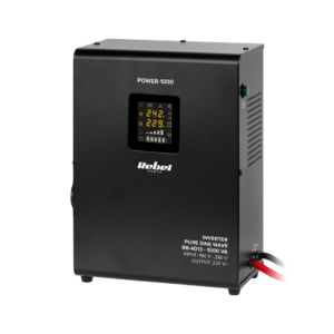 Rebel POWER-1000 Wall-Mounted Emergency Power Supply - converter with pure sine wave and charging function 12V 230V 1000VA/700W - Image 1