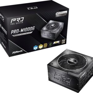 „Asrock“ PRO-M1000G 1000 W 80 PLUS Gold maitinimo blokas