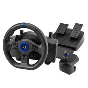 Blade BL7002 žaidimų valdiklis Juoda, Mėlyna USB Vairas + pedalai + pavarų perjungiklis PC, PlayStation 5 - Image 1