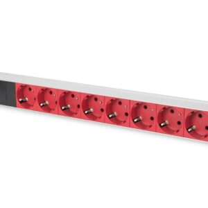 Digitus DN-95410-R maitinimo paskirstymo įrenginys 8 AC išvestis(ys / čių) 0U/1U Juoda