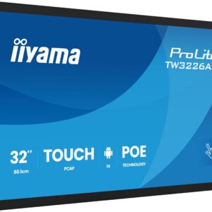 iiyama TW3226AS-B3P ženklų ekranas Terminalo dizainas 80 cm (31.5") LED „Wi-Fi“ 430 cd/m² „Full HD“ Juoda Lietimui jautrus ekranas Integruotas procesorius Android 24/7 - Image 1