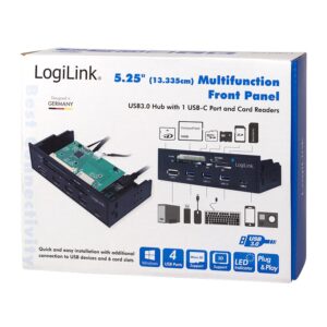 LogiLink UA0341 kortelių skaitytuvas SATA Vidinis Juoda - Image 1