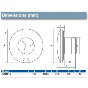 Ventiliatorius AirFlow iCON 15 Ø100mm 68 m3/val - Image 2