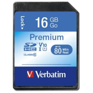 Verbatim Premium U1 Card SDHC 16GB V10 juodos spalvos 43962