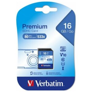 Verbatim Premium U1 Card SDHC 16GB V10 juodos spalvos 43962 - Image 5