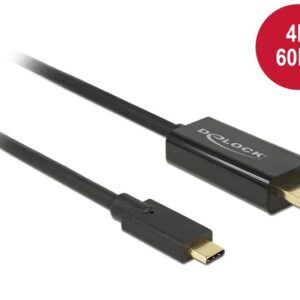 DeLOCK 85291 vaizdo kabelio adapteris 2 m C tipo USB HDMI Juoda - Image 1