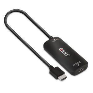 CLUB3D CAC-1336 vaizdo kabelio adapteris 1 m HDMI + USB C tipo USB Juoda - Image 2