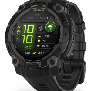 Garmin Instinct 3 AMOLED 3,05 cm (1.2") 45 mm Skaitmeninis 390 x 390 pikseliai Lietimui jautrus ekranas Juoda GPS (palydovinis) - Image 1