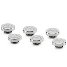 Thermal Grizzly DeltaMate Plug Closure Stopper, Brass - Gloss Nickel, Pack of 6