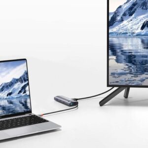 Baseus HUB Metal Gleam serijos 7-in-1 daugiafunkcis (Type-C į 2x USB 3.0, PD 100W / HDMI 4K 30Hz / RJ45 1Gbps, Type-C pagrindinis) pilkas (WKWG020113) - Image 13