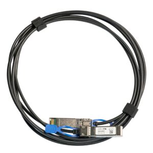 Mikrotik XS+DA0001 „InfiniBand“ arba pluoštinis optinis kabelis 1 m SFP/SFP+/SFP28 Juoda