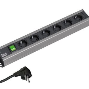Bachmann 300.003 elektros tinklo ilgintuvas 2 m 6 AC išvestis(ys / čių) Vidaus Juoda - Image 1