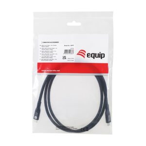 Equip 128441 USB kabelis USB4 Gen 4x2 1,2 m USB C 80 Gbit/s 240 W Juoda - Image 3