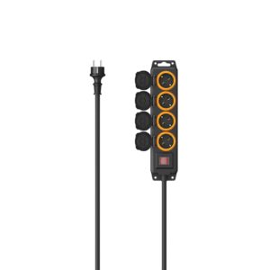 Hama 00223064 elektros tinklo ilgintuvas 4 m 4 AC išvestis(ys / čių) Lauke Juoda - Image 2