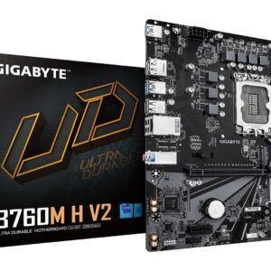 GIGABYTE B760M H V2 pagrindinė plokštė Intel B760 Express LGA 1700 „micro ATX“ - Image 1