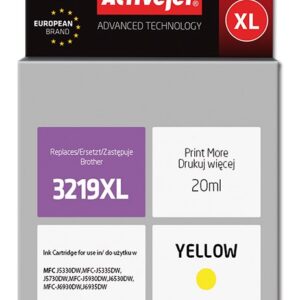 Activejet AB-3219YNX (Brother LC3219Y pakaitalas; Supreme; 20 ml; geltonos spalvos)