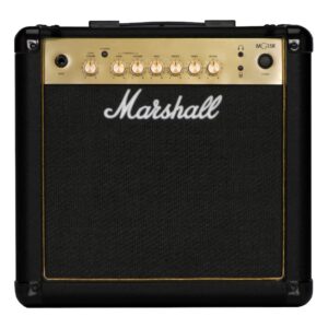 Marshall MG15GR Gold - 15 W gitaros stiprintuvas su reverb efektu