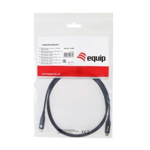 Equip 128389 USB kabelis USB4 Gen 3x2 1,2 m USB C 240 W Juoda - Image 3