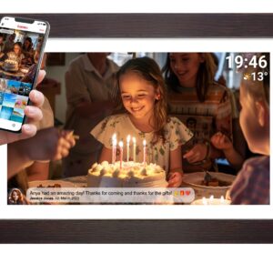 Denver PFF-1543DW skaitmeninis nuotraukų rėmelis Ruda 39,6 cm (15.6") Lietimui jautrus ekranas „Wi-Fi“